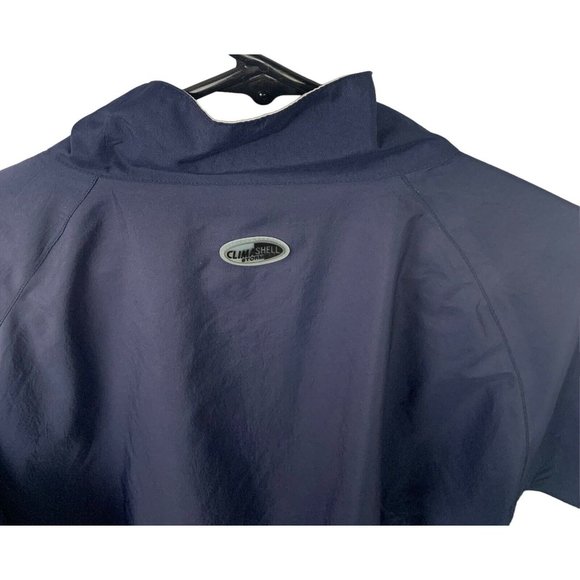Adidas Windbreaker Jacket Men Medium M Golf Short Sleeve Blue Vintage Zip Button - Picture 8 of 9